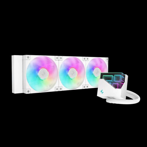 DEEPCOOL LT360 A-RGB 360mm AIO Liquid Cooler (White) - Anigma