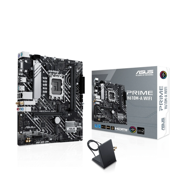 ASUS PRIME H610M A WIFI (DDR5) Micro-ATX Motherboard - Anigma