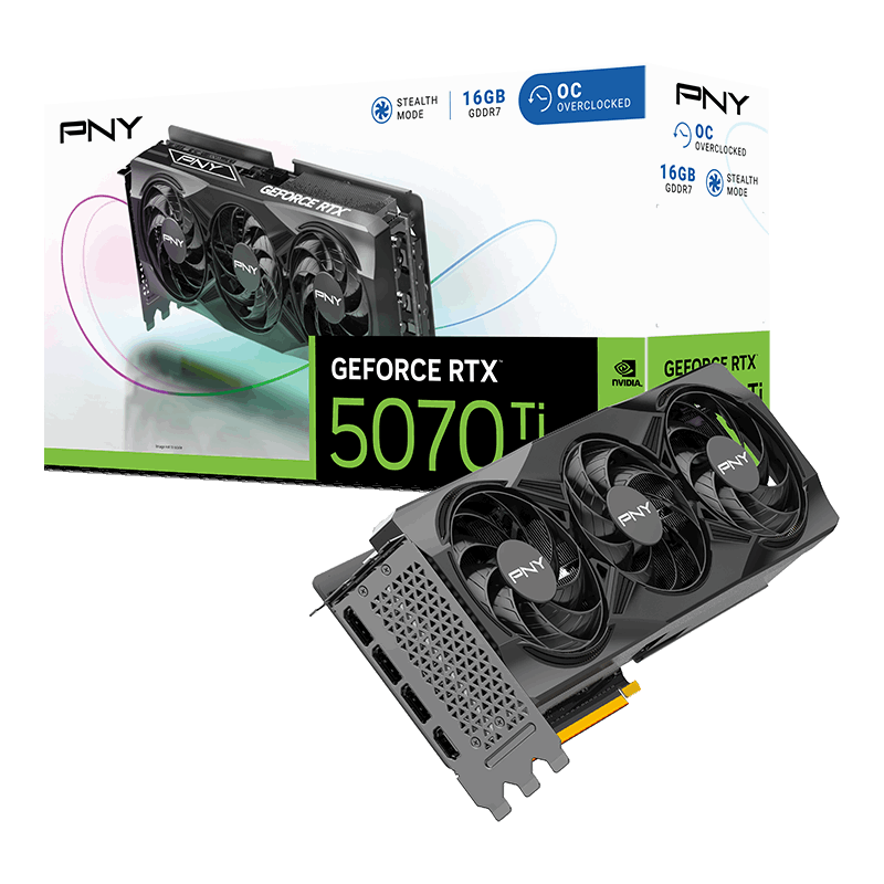 PNY GeForce RTX 5070 Ti OC Triple Fan - With Box