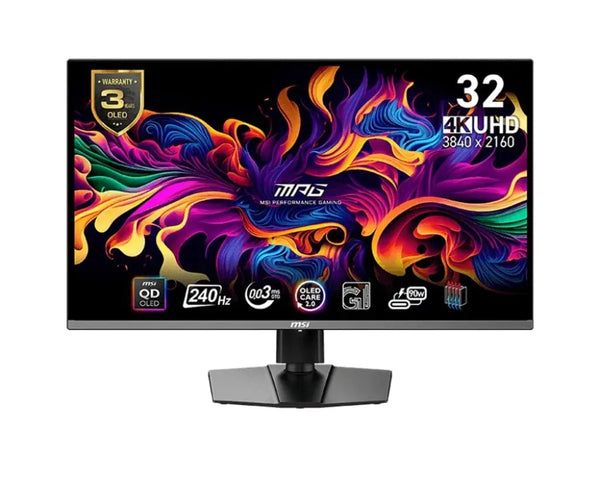 MSI 32 Inch MPG 321URX QD-OLED (3840x2160) Flat 240Hz 0.03MS Gaming Monitor - Anigma