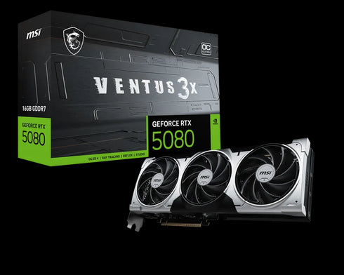 MSI VENTUS GeForce RTX 5080 16GB GDDR7 3X OC PLUS - PREORDER April 2025