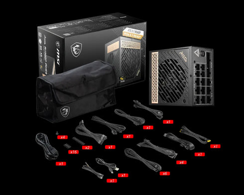 Msi MEG Ai1300P 1300Watts 80 Plus Platinum PCIE 5.0 Full Modular ATX Power Supply - Anigma