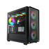 MONTECH X5M - Micro ATX Gaming PC Case, High Airflow, 4x120mm ARGB Fans Pre-Installed, Glass Side Panel, Carbon Fiber Print Accents, Black