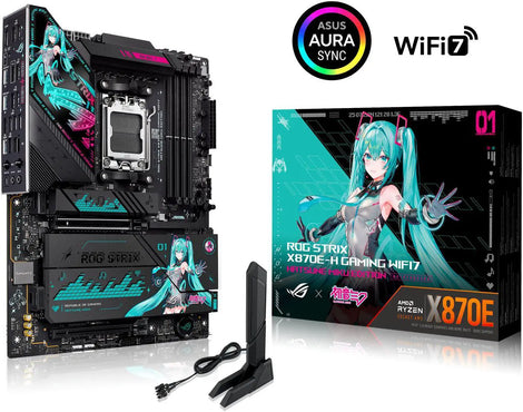 ASUS ROG STRIX X870E-H GAMING WIFI7 HATSUNE MIKU EDITION AMD X870E ATX motherboard
