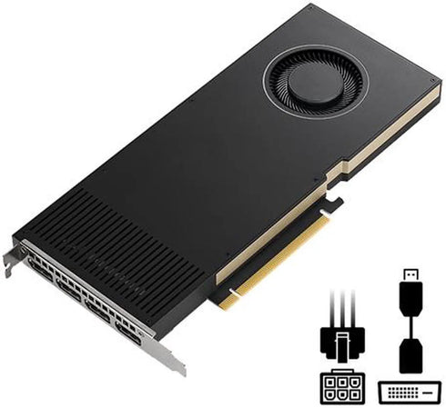 Alt view image 8 of 8 - PNY RTX A4000 VCNRTXA4000-PB 16GB 256-bit GDDR6 PCI Express 4.0 x16 Graphics Card