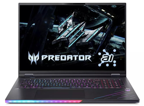Acer Predator Helios 18 AI Gaming Laptop – 18" WQXGA 250Hz, Intel Core Ultra 9 275HX, RTX 5080, 64GB DDR5, 2TB SSD, Windows 11 Home