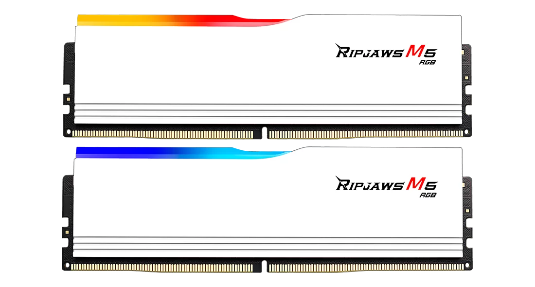 G.Skill Ripjaws M5 RGB 96GB (2x48GB) DDR5-6400 CL32 Intel XMP 3.0 White
