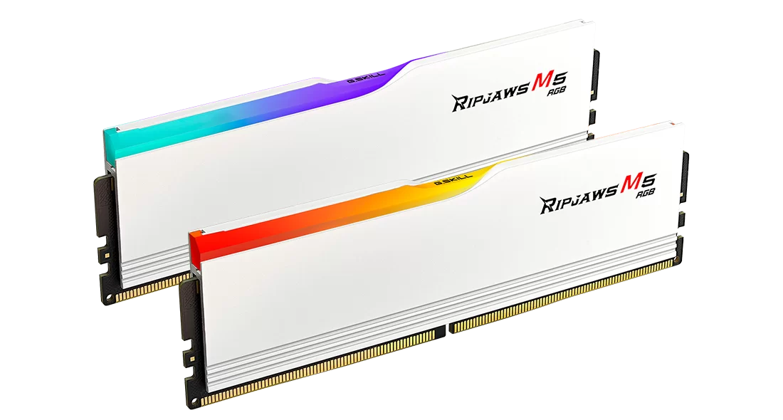 G.Skill Ripjaws M5 RGB 96GB (2x48GB) DDR5-6400 CL32 Intel XMP 3.0 White