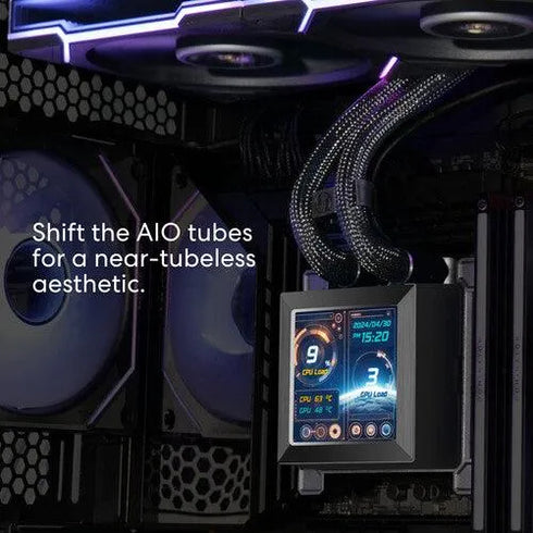 Lian Li HydroShift 360TL LCD 360mm ARGB AIO Liquid CPU Cooler Black - Anigma