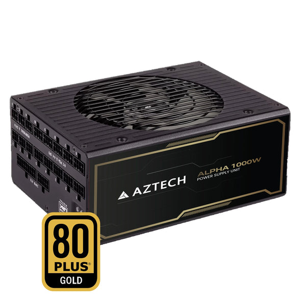 Aztech Alpha 1000W 80 Plus Gold PCIE 5.1 Full Modular ATX 3.1 Power Supply