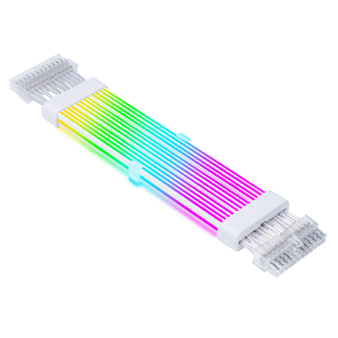 AC24 MB 24-Pin Extension Cable – White Sleeved PC Power Cable - Anigma