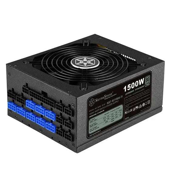 SilverStone ST1500-TI 80+ Gold 1500W PCIE 5.0 ATX Power Supply - Anigma