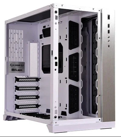 LIAN LI O11 DYNAMIC Tempered glass ATX Mid Tower Gaming Case White (No Fans Included) - Anigma