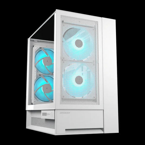 Cougar OmnyX Mid Tower ATX Case (4x 160mm Pre-installed ARGB PWM Fans) White