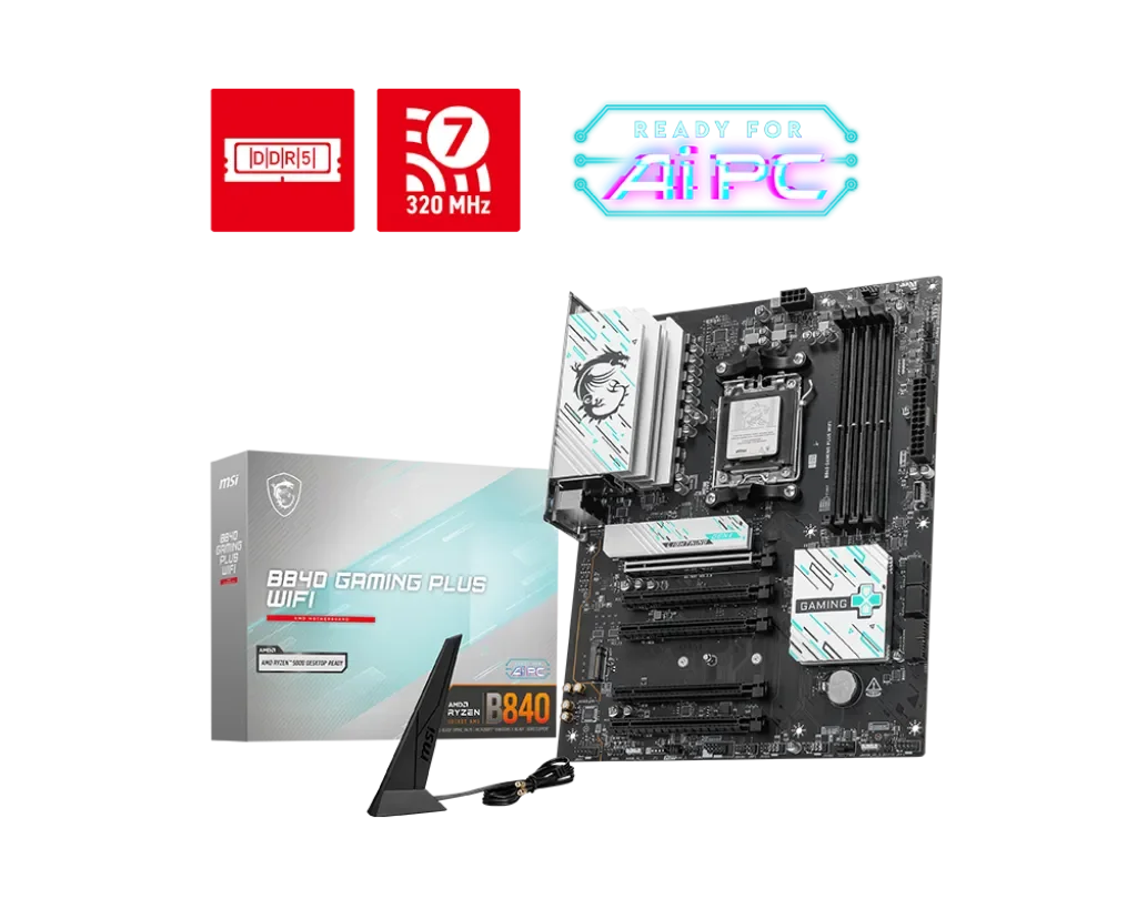 MSI B840 Gaming Plus WiFi DDR5 (AM5 ATX Motherboard)