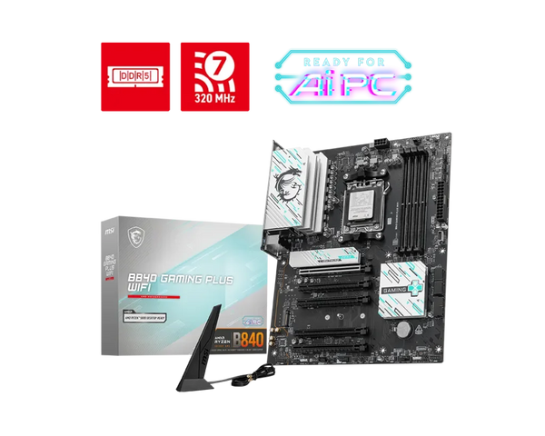 MSI B840 Gaming Plus WiFi DDR5 (AM5 ATX Motherboard)