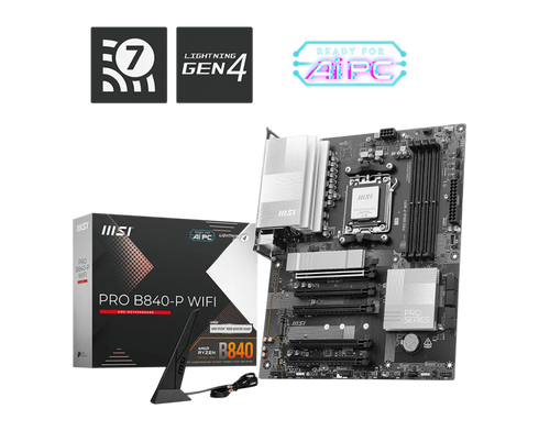 MSI Pro B840-P WiFi DDR5 (AMD AM5 ATX Motherboard)