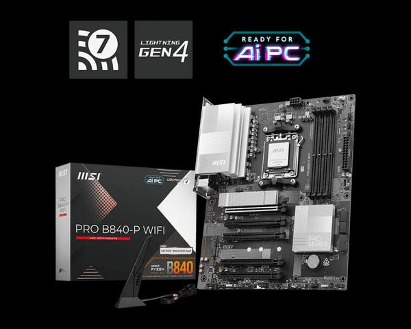 MSI Pro B840-P WiFi DDR5 (AMD AM5 ATX Motherboard)