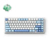 MCHOSE G75 Pro Tri-mode Gasket Structure Gaming Mechanical Keyboard Arctic Snow