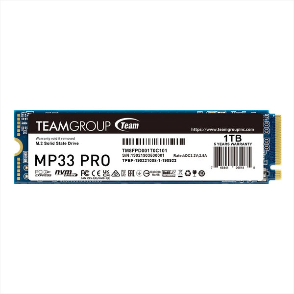TEAM GROUP MP33 PRO M.2 1TB 3,500MB/s SSD