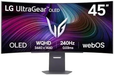 LG Ultragear 45 inch WQHD OLED (3440 x 1440) 240Hz 0.03ms Curved Gaming Monitor - Anigma