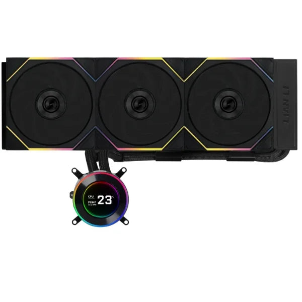 Lian Li HydroShift II LCD-C 360CL ARGB 360mm AIO Liquid CPU Cooler Black - Anigma