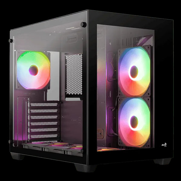 Aerocool Dryft Mid-Tower Gaming Case (6x 120mm ARGB Fans Included)