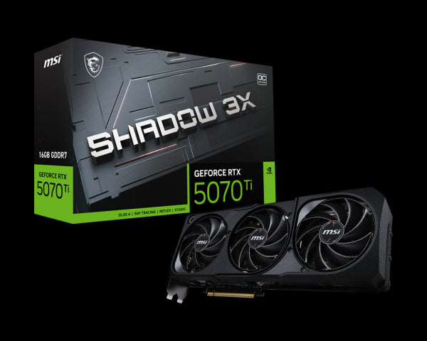 MSI SHADOW GeForce RTX 5070 Ti 16GB GDDR7 3X OC Graphics Card