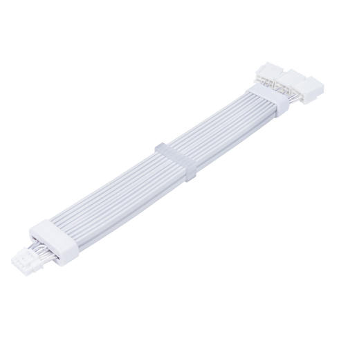 Acegeek Sleeved AC124 ARGB 12+4 Pin Extender Cable, White - Anigma