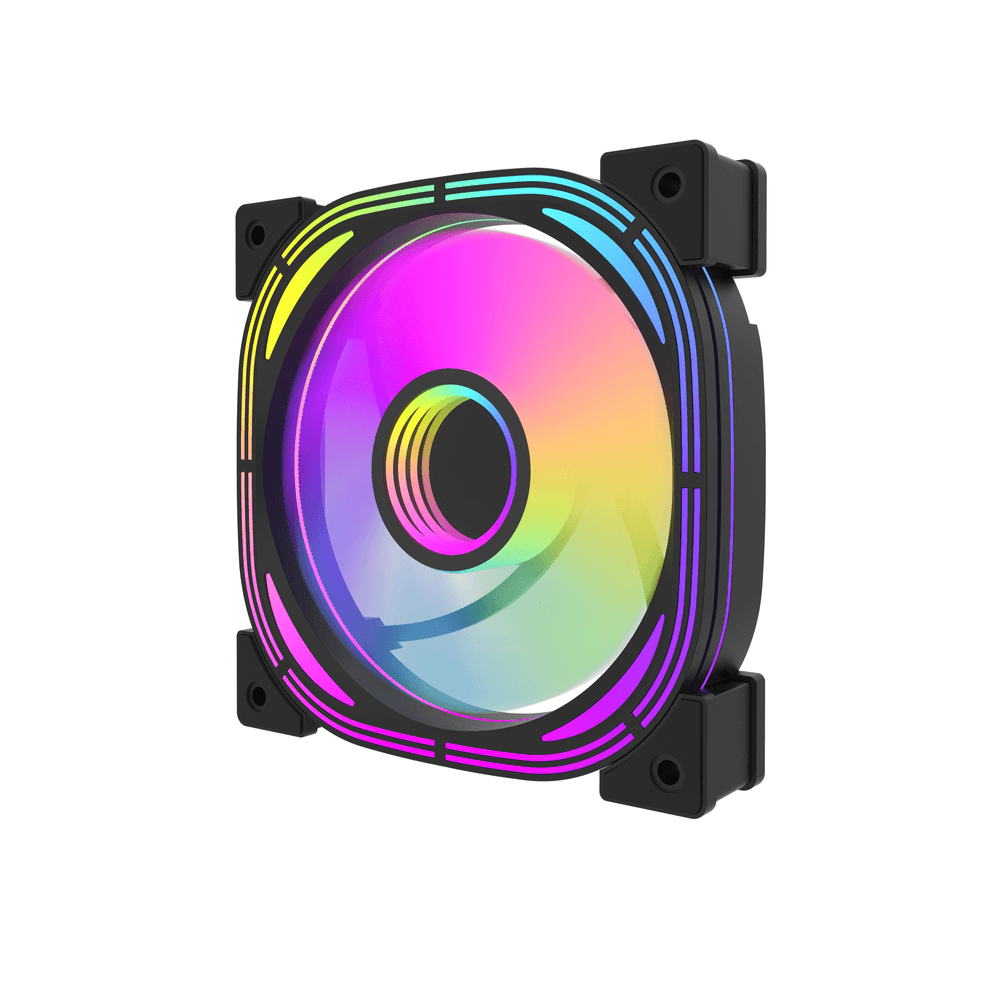 DarkFlash INF 24 PWM ARGB 120mm Fan Black | 1600 RPM | 65 CFM | Rifle Bearing | A-RGB