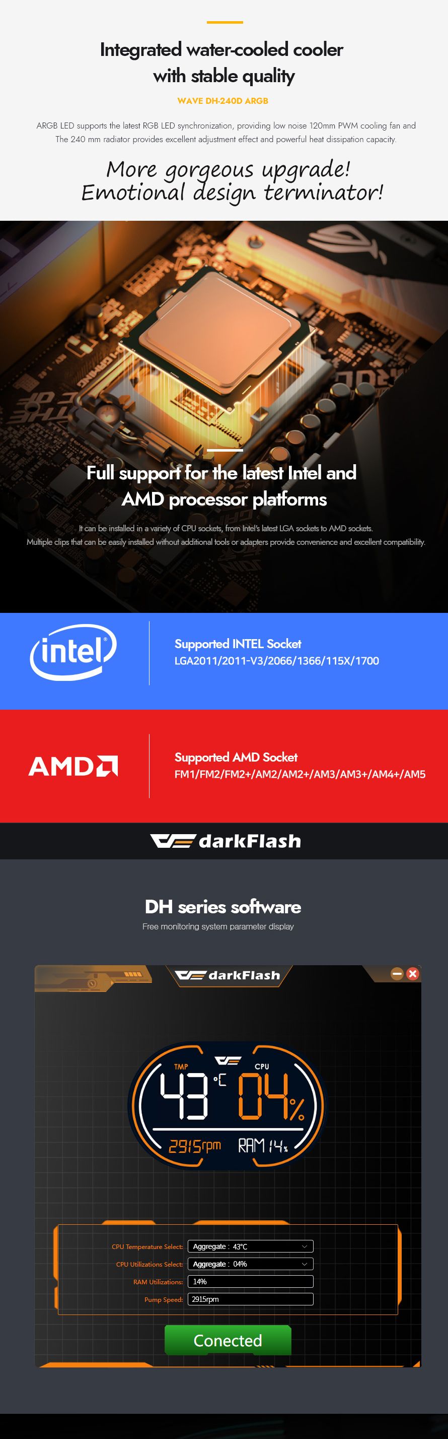 darkFlash DH240D - ARGB Fans