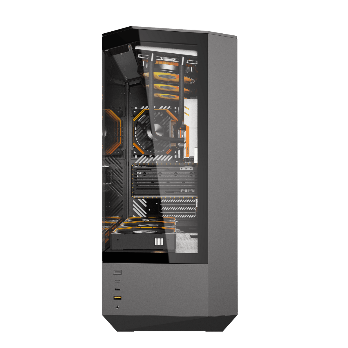 darkFlash DY460 ATX PC Case - Interior