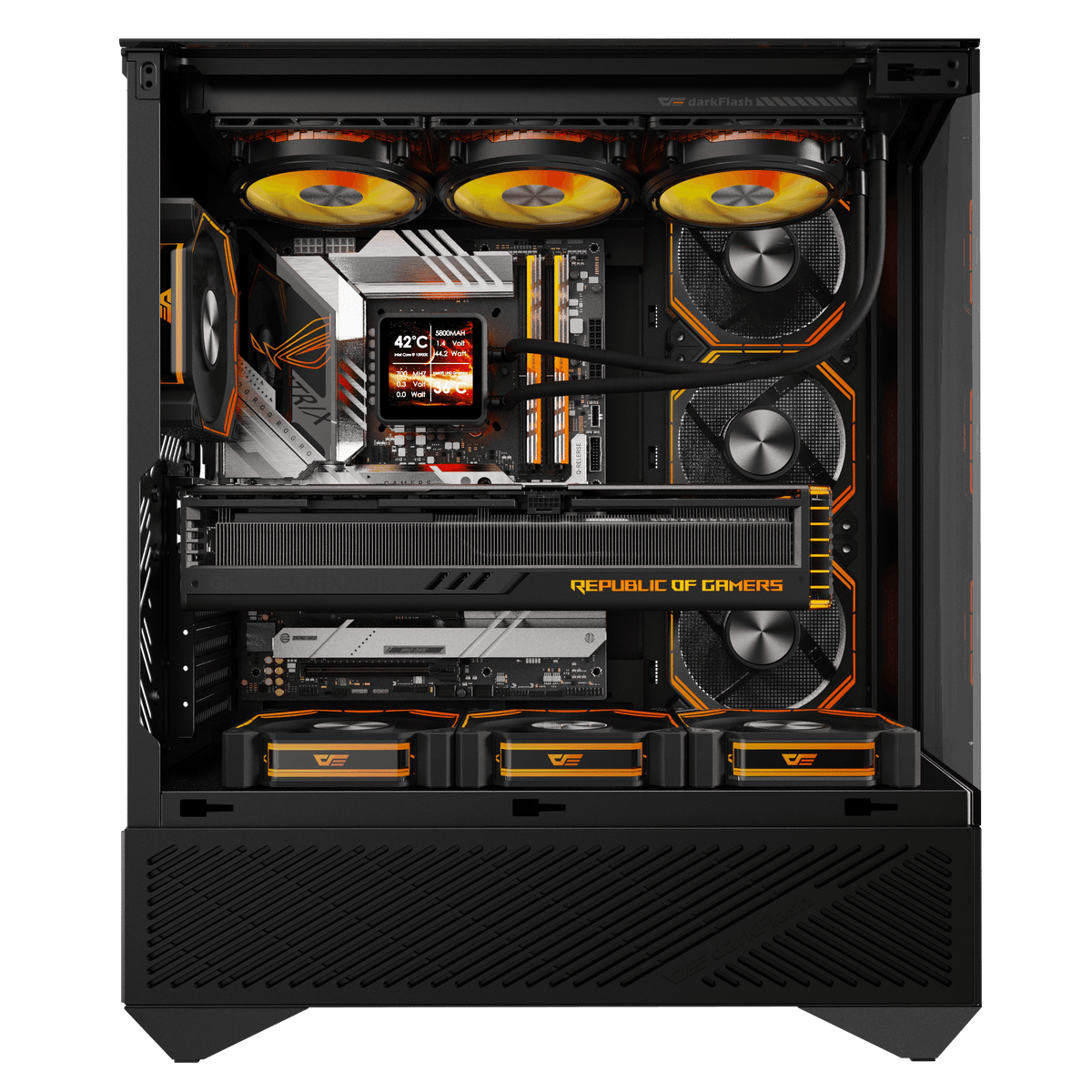 darkFlash DY460 ATX PC Case - Detail