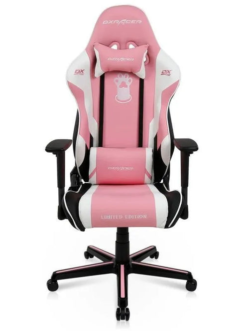DXRacer Prince Series Gaming Chair Pink-White - Anigma