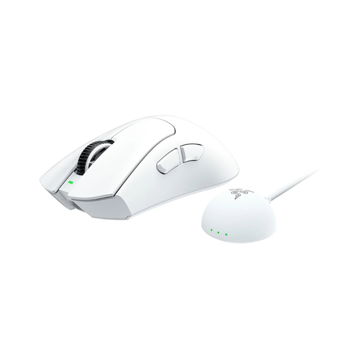 Razer DeathAdder V4 Pro HyperSpeed Wireless 56g Focus Pro 45K 8000Hz Gaming Mouse - White