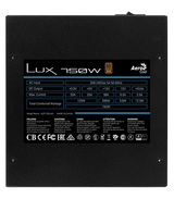 Aerocool LUX 750W 80 Plus Bronze Full Modular ATX Power Supply - Anigma