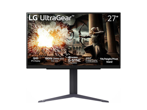LG Ultragear 27 inch 180Hz IPS QHD (2560x1440) Gaming Monitor - Anigma