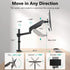 WALI Single Monitor Arm 13-32 Inch, Single Monitor Mount, Vesa Desk Mount up to 19.8lbs Gas Spring Arm with Clamp, VESA 75x75mm or 100x100mm Compatibility(GSDM001), Black