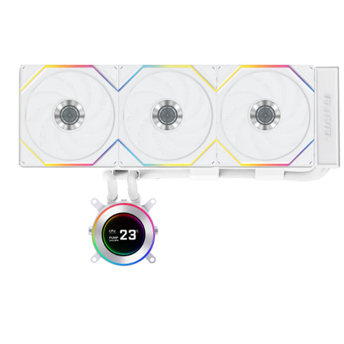 Lian Li HydroShift II LCD-C 360CL ARGB 360mm AIO Liquid CPU Cooler White - Anigma