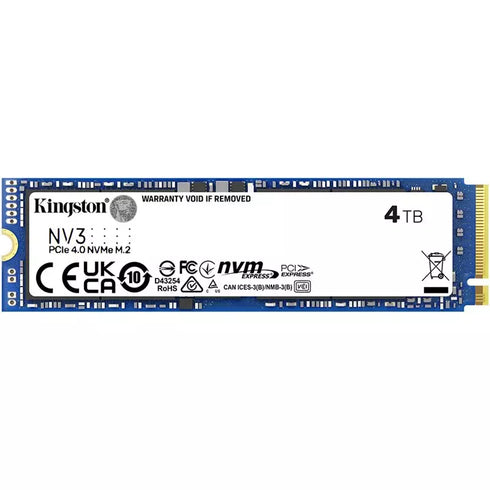Kingston 4TB PCIe 4.0 NV3 NVMe M.2 2280 SSD - Anigma