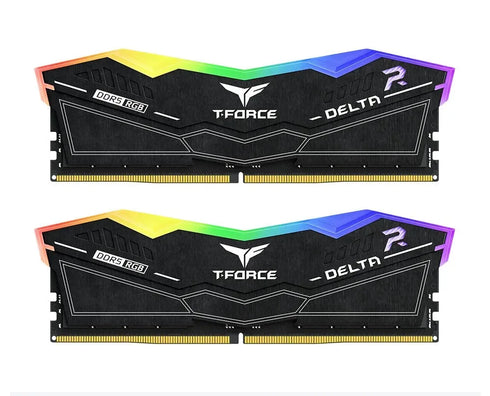 Team T-FORCE DELTA RGB 6000Mhz CL38 64 GB (2x32GB) DDR5 (Intel XMP & AMD EXPO) Black - Anigma