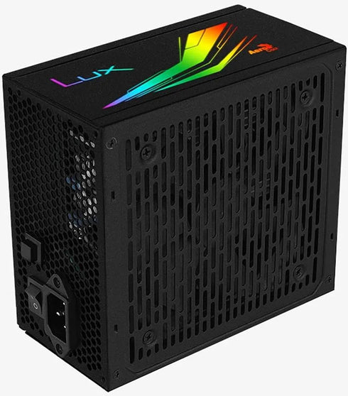 AeroCool LUX RGB 750W, 80Plus 230V EU Bronze up to 88%+ efficiency, Addressable RGB, Black