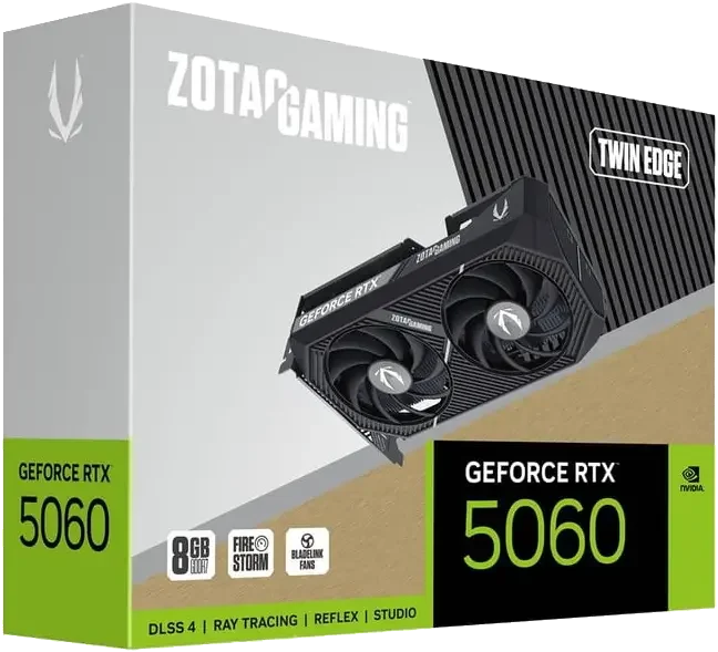 ZOTAC GAMING GeForce RTX 5060 Twin Edge 8GB GDDR7 2497MHz Boost, PCIe 5.0 - Anigma