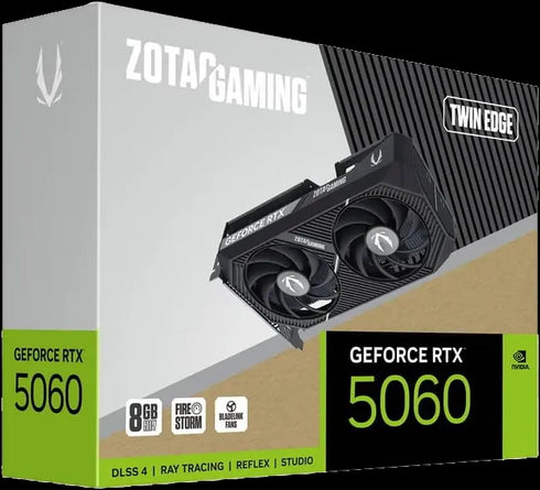 ZOTAC GAMING GeForce RTX 5060 Twin Edge 8GB GDDR7 2497MHz Boost, PCIe 5.0 - Anigma