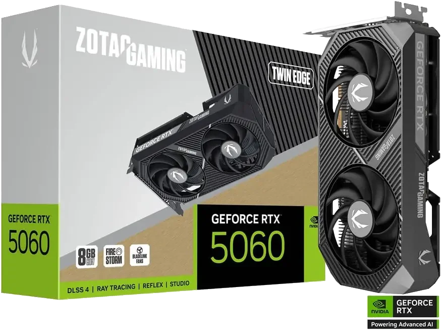 ZOTAC GAMING GeForce RTX 5060 Twin Edge 8GB GDDR7 2497MHz Boost, PCIe 5.0 - Anigma