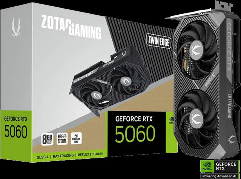 ZOTAC GAMING GeForce RTX 5060 Twin Edge 8GB GDDR7 2497MHz Boost, PCIe 5.0 - Anigma