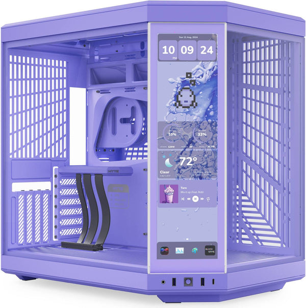 HYTE Y70 Touch Infinite Dual Chamber Mid-Tower Gaming Case - Taro Milk (No Fans Included)