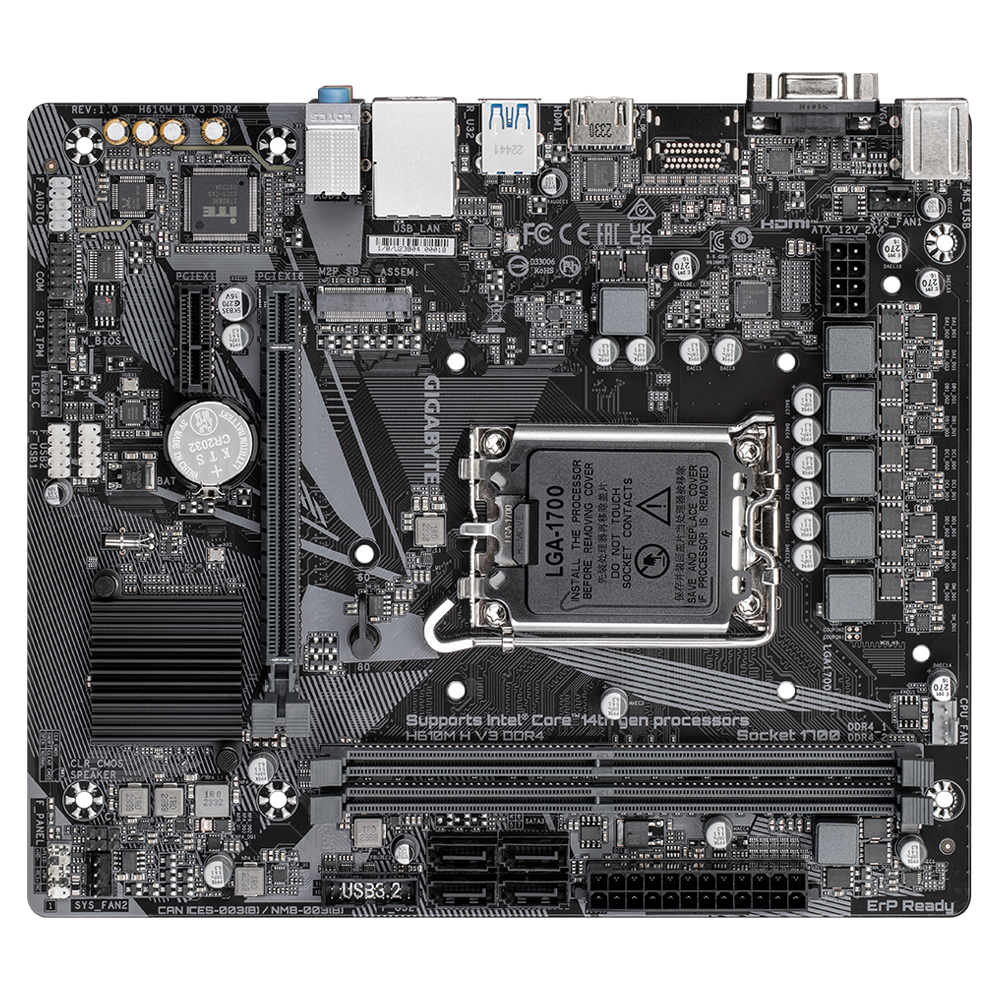 GIGABYTE H610M H V3 DDR4 - PCIe Slot