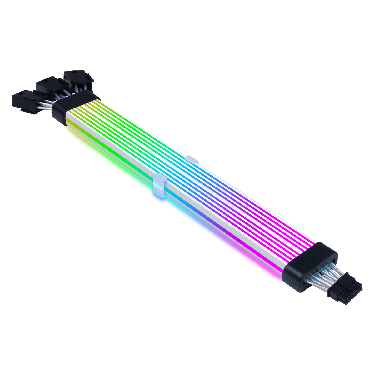 Acegeek Sleeved AC124 ARGB 12+4 Pin Extender Cable, Black - Anigma