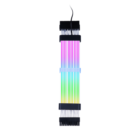 AC24 MB 24-Pin Extension Cable – Black Sleeved PC Power Cable - Anigma